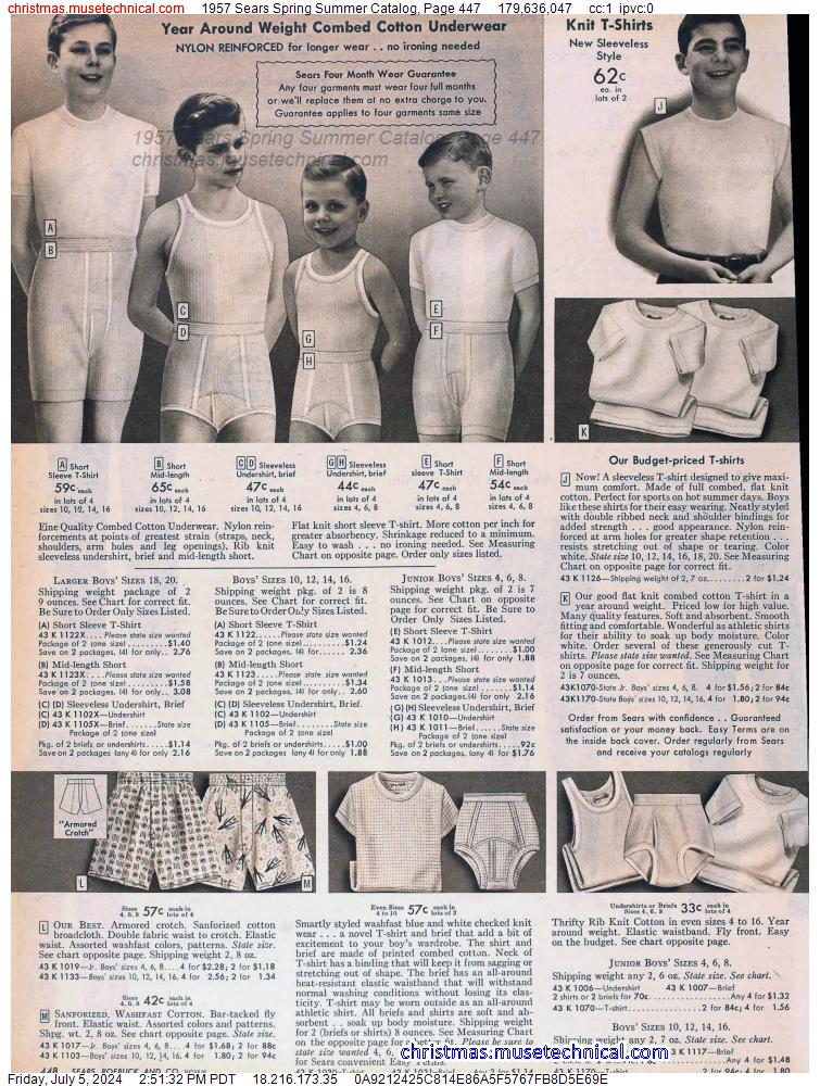 1957 Sears Spring Summer Catalog, Page 447