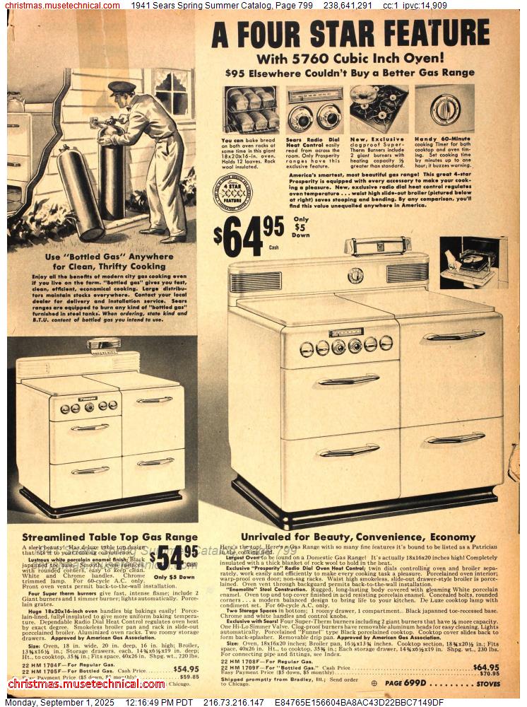 1941 Sears Spring Summer Catalog, Page 799