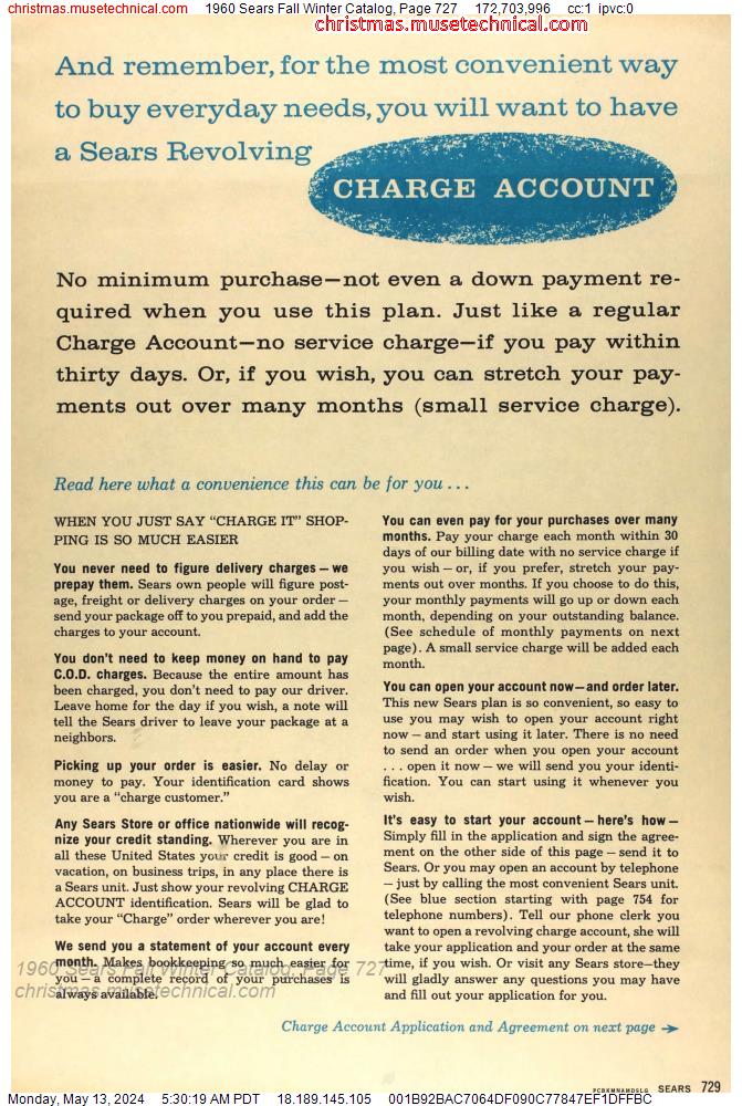 1960 Sears Fall Winter Catalog, Page 727