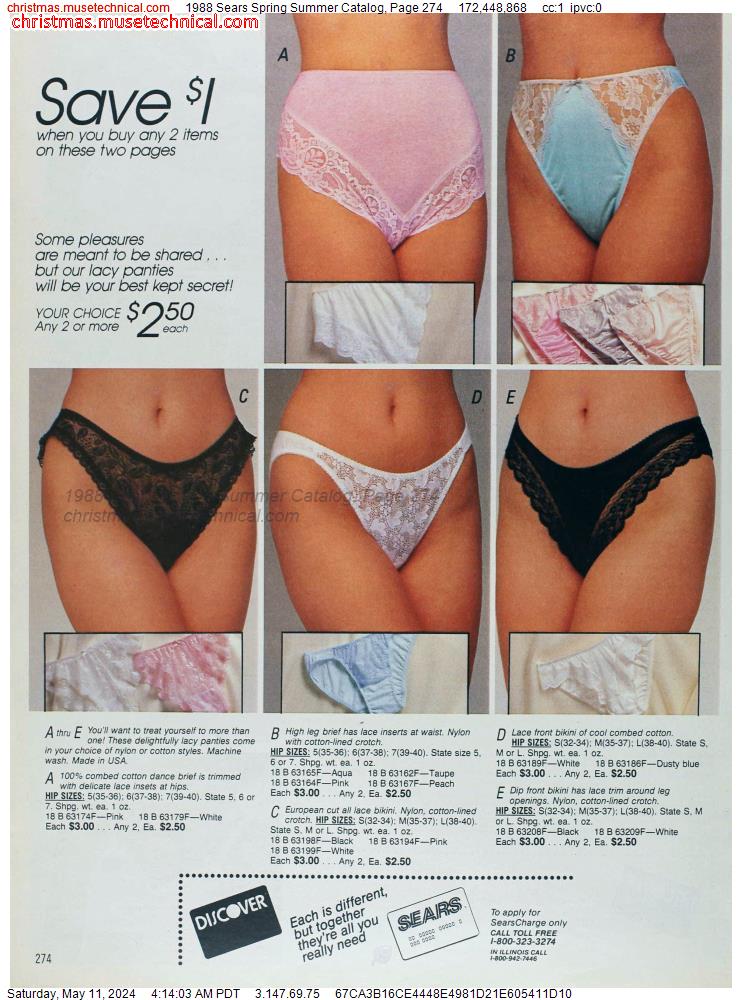1988 Sears Spring Summer Catalog, Page 274