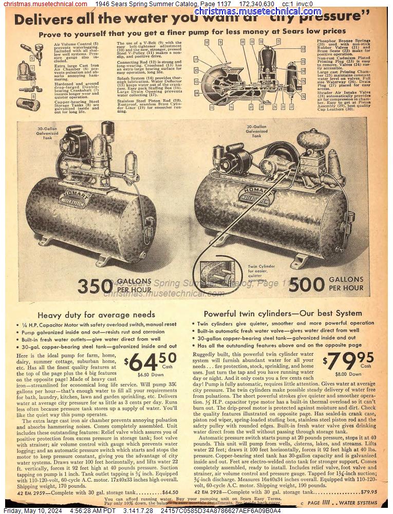 1946 Sears Spring Summer Catalog, Page 1137