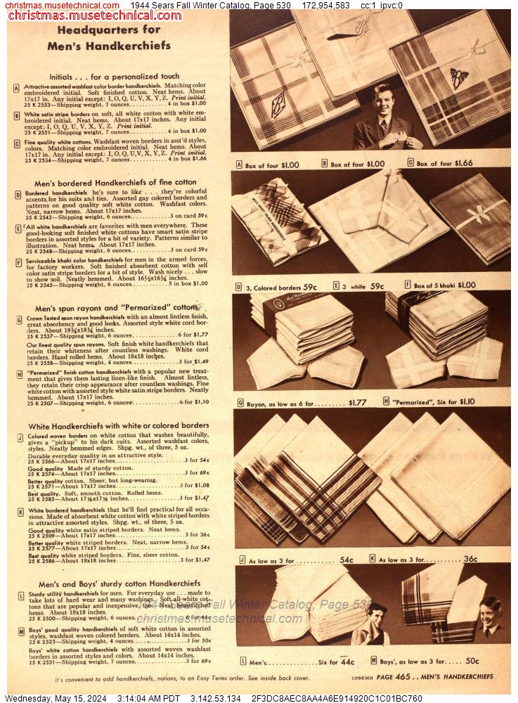 1944 Sears Fall Winter Catalog, Page 530
