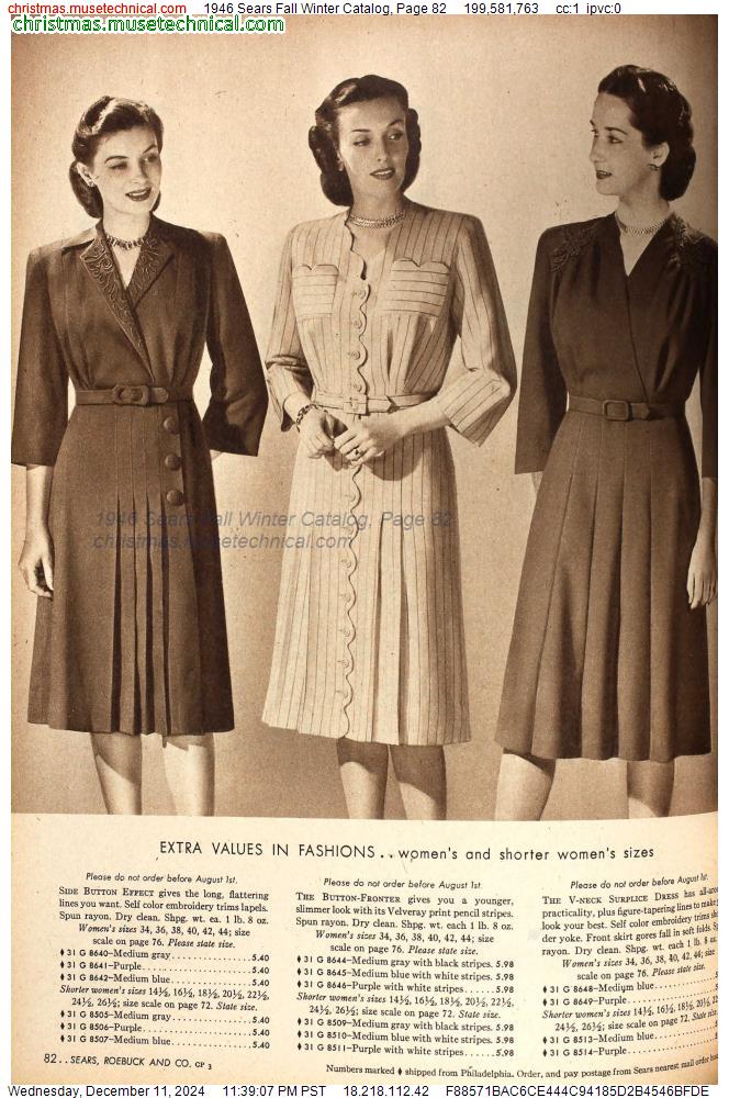 1946 Sears Fall Winter Catalog, Page 82