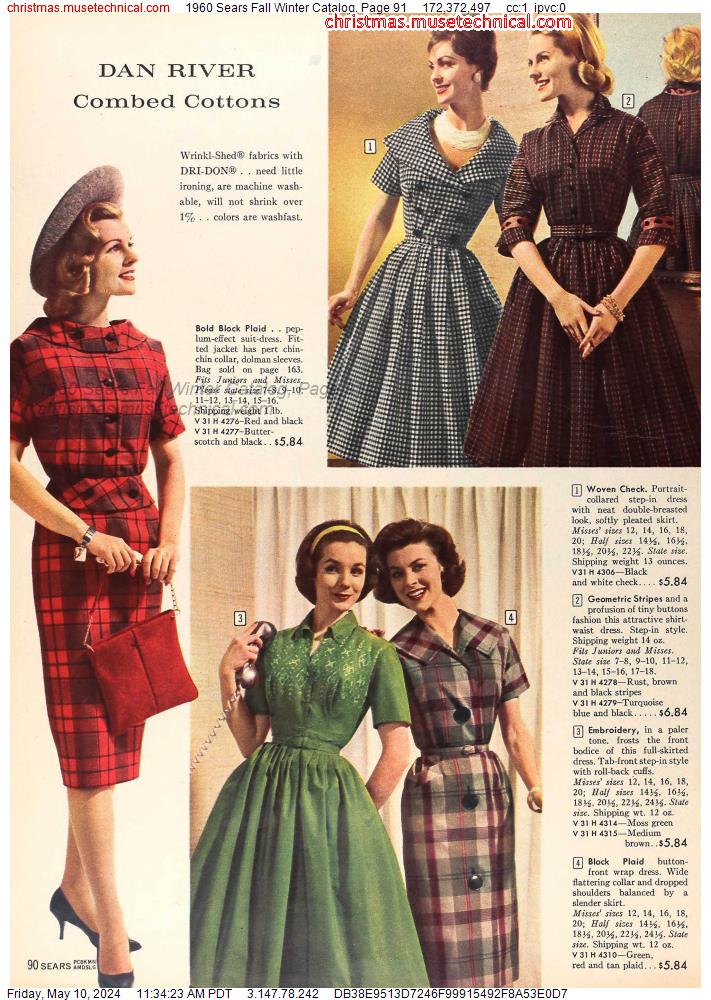 1960 Sears Fall Winter Catalog, Page 91