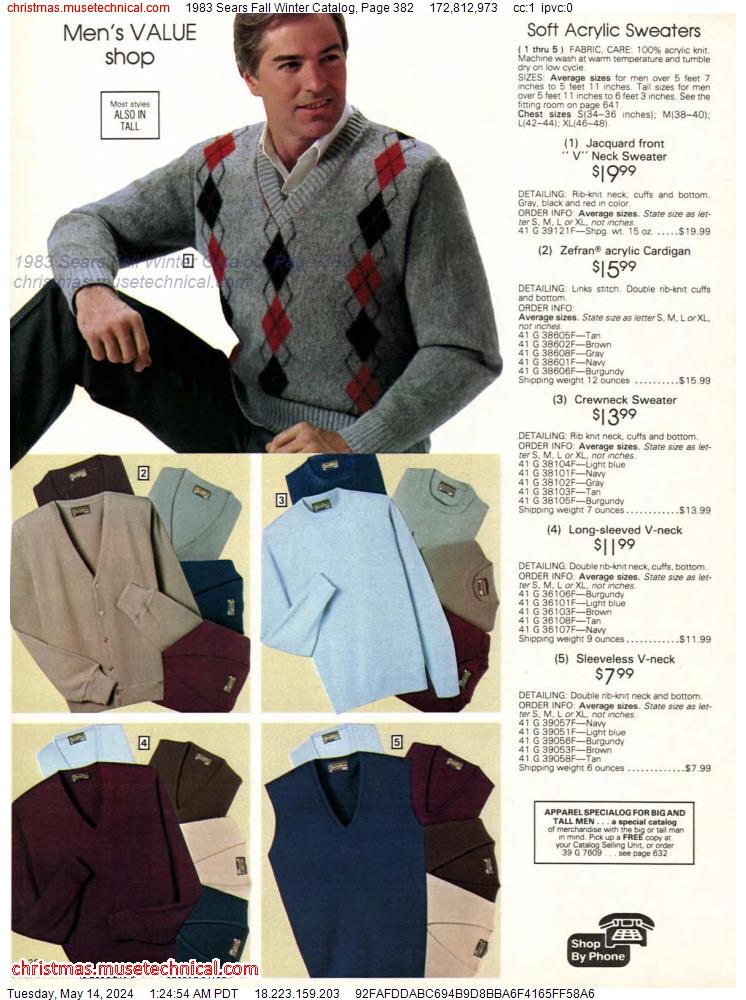 1983 Sears Fall Winter Catalog, Page 382