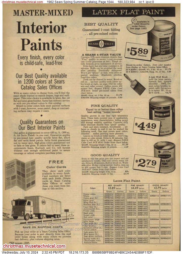 1962 Sears Spring Summer Catalog, Page 1044