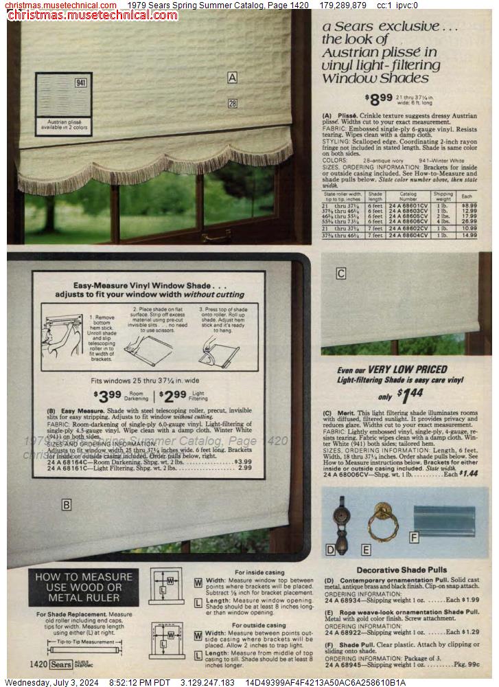 1979 Sears Spring Summer Catalog, Page 1420
