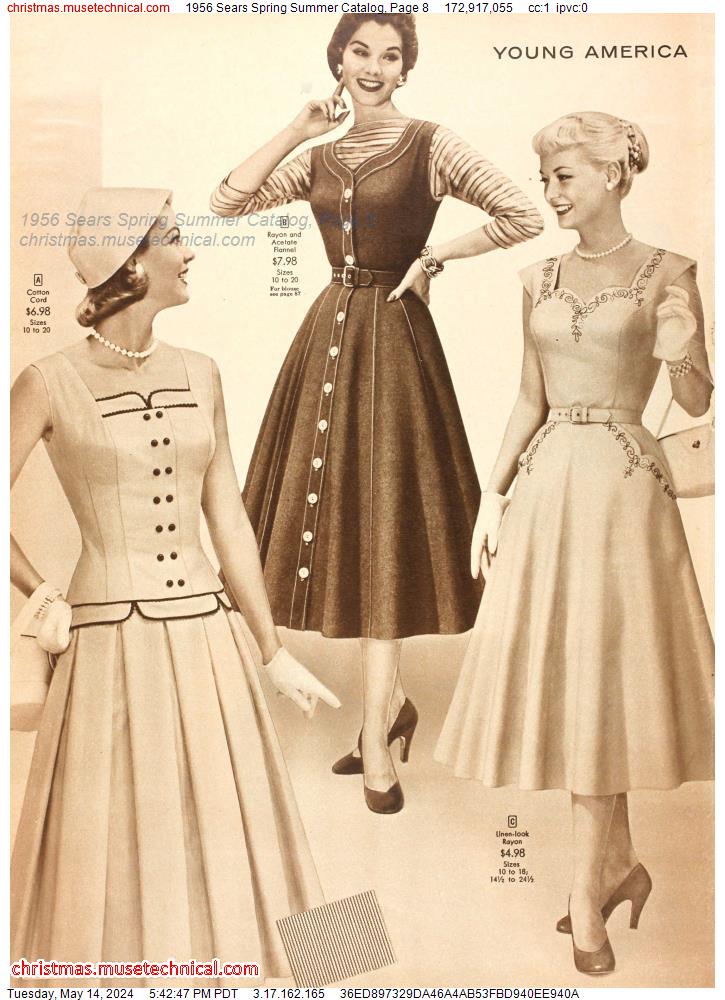 1956 Sears Spring Summer Catalog, Page 8
