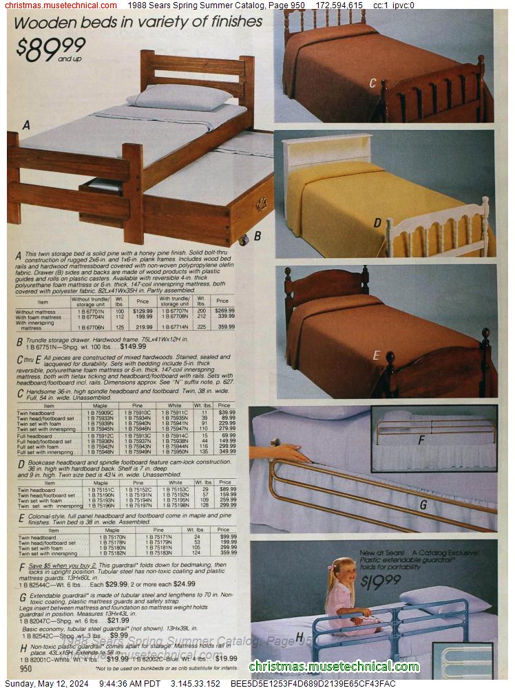 1988 Sears Spring Summer Catalog, Page 950