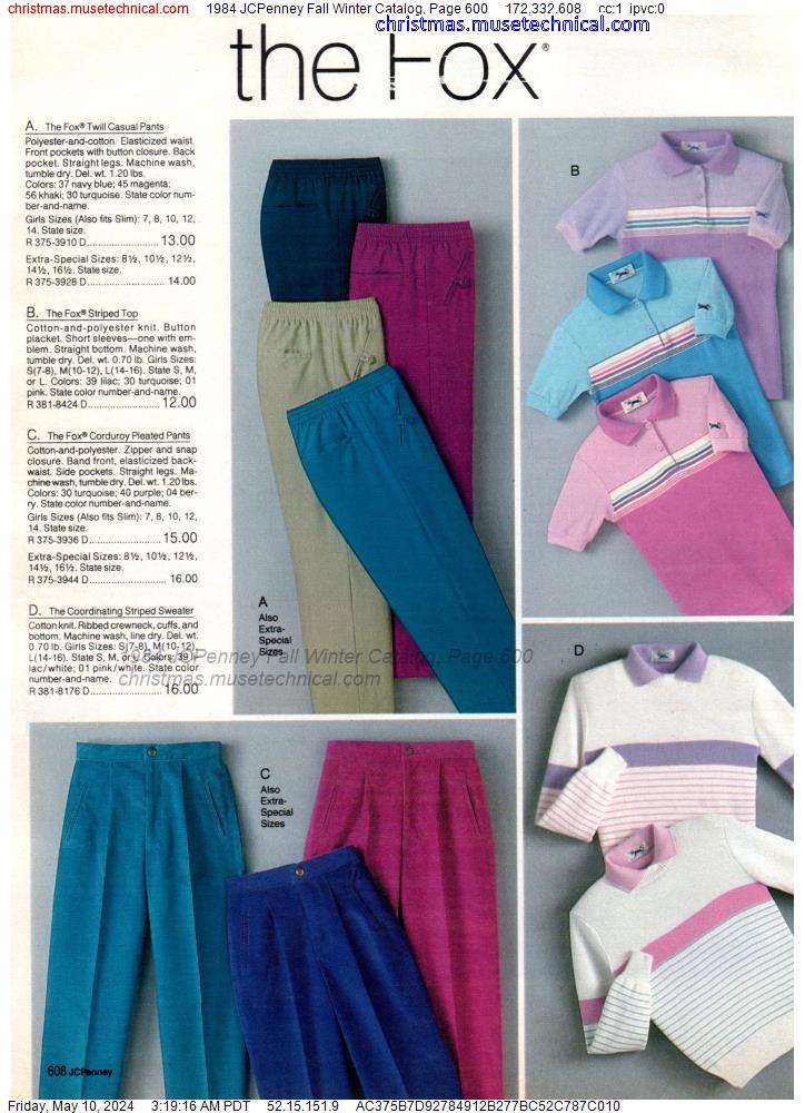1984 JCPenney Fall Winter Catalog, Page 600