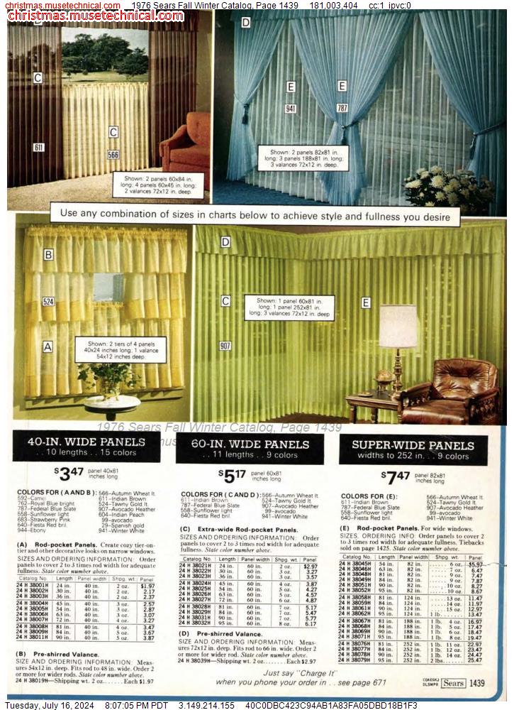 1976 Sears Fall Winter Catalog, Page 1439