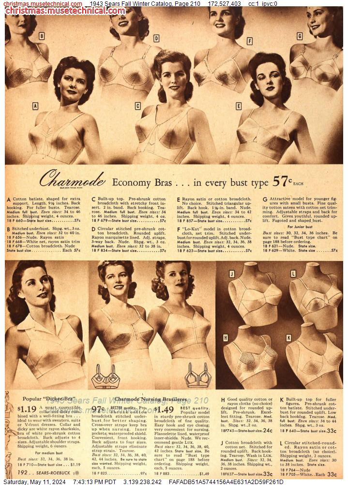1943 Sears Fall Winter Catalog, Page 210