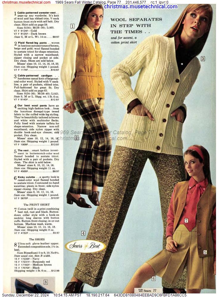 1969 Sears Fall Winter Catalog, Page 77