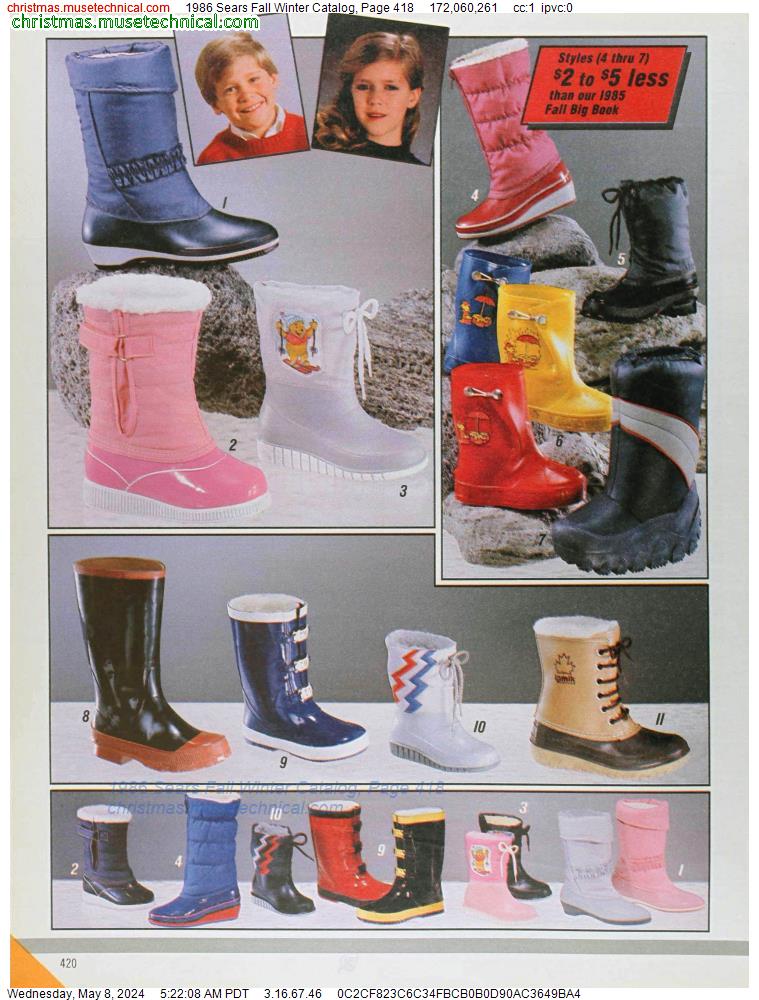 1986 Sears Fall Winter Catalog, Page 418