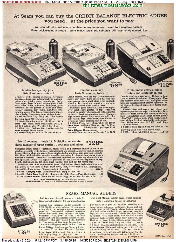 1971 Sears Spring Summer Catalog, Page 583