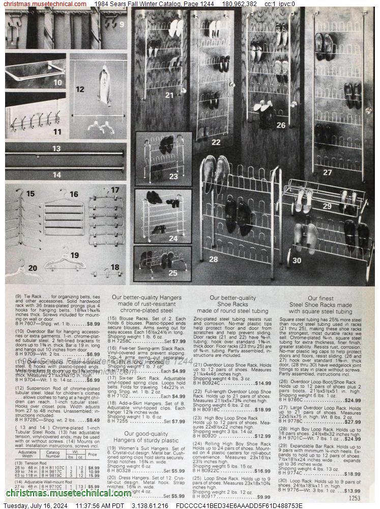1984 Sears Fall Winter Catalog, Page 1244