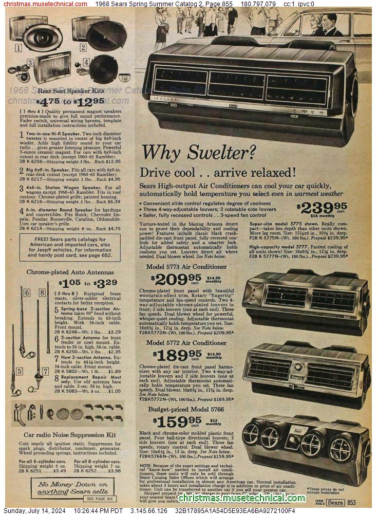 1968 Sears Spring Summer Catalog 2, Page 855