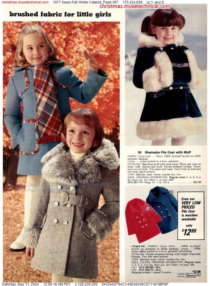 1977 Sears Fall Winter Catalog, Page 367