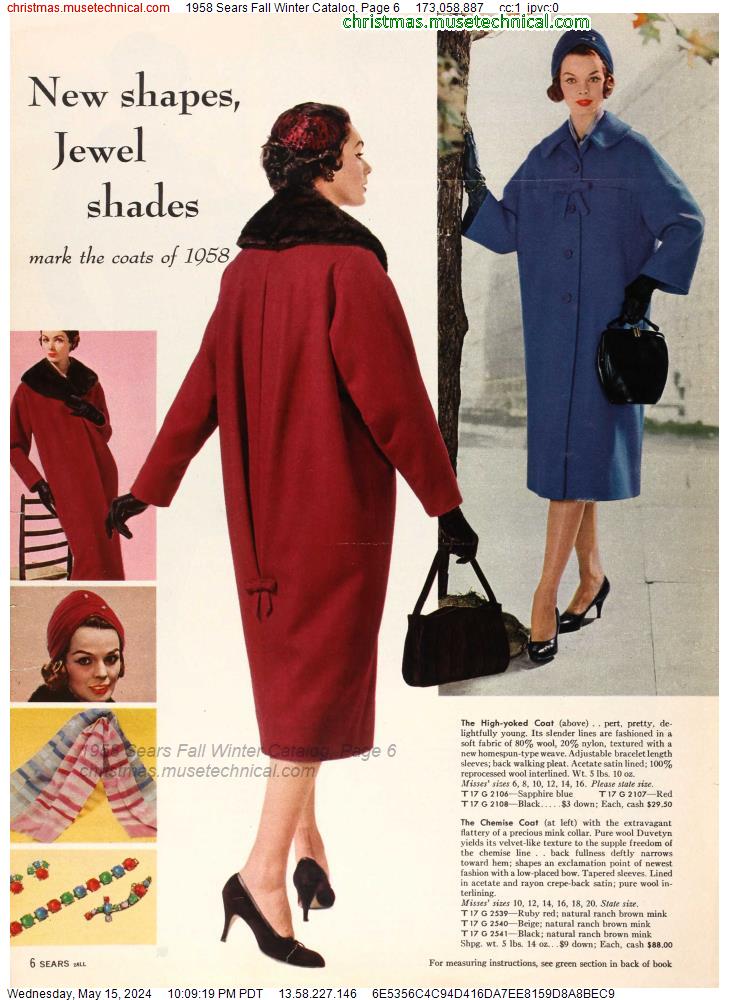 1958 Sears Fall Winter Catalog, Page 6