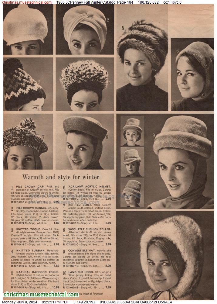 1966 JCPenney Fall Winter Catalog, Page 184
