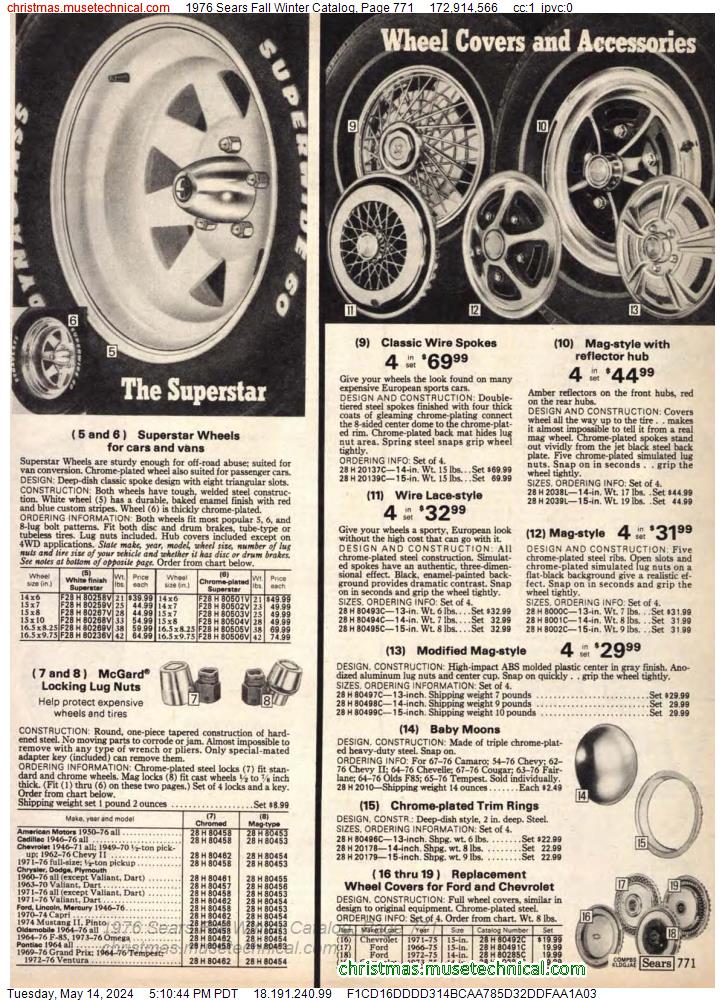 1976 Sears Fall Winter Catalog, Page 771