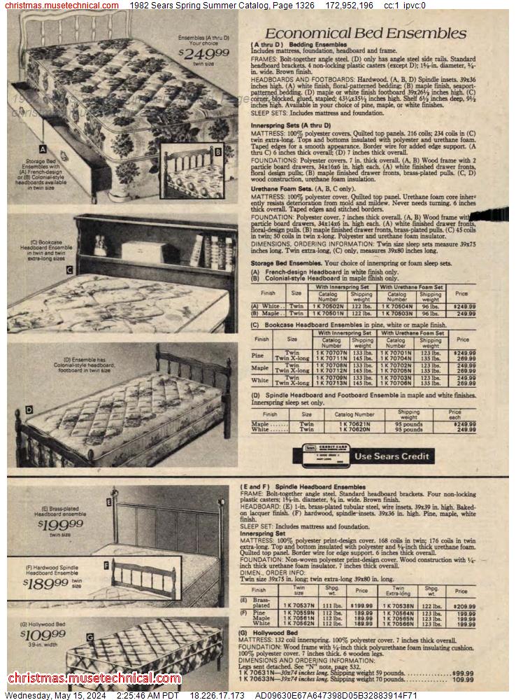 1982 Sears Spring Summer Catalog, Page 1326