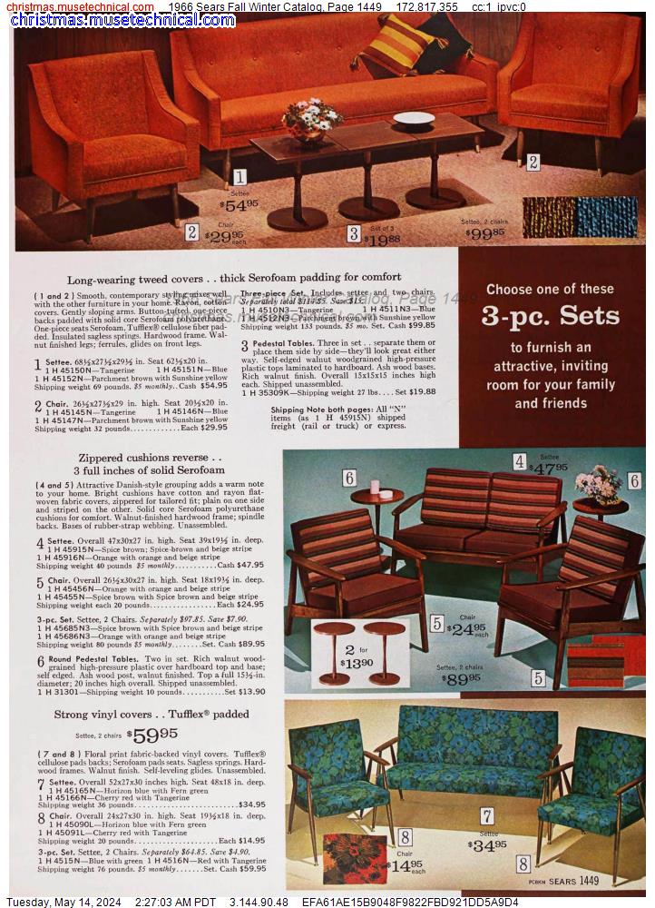 1966 Sears Fall Winter Catalog, Page 1449