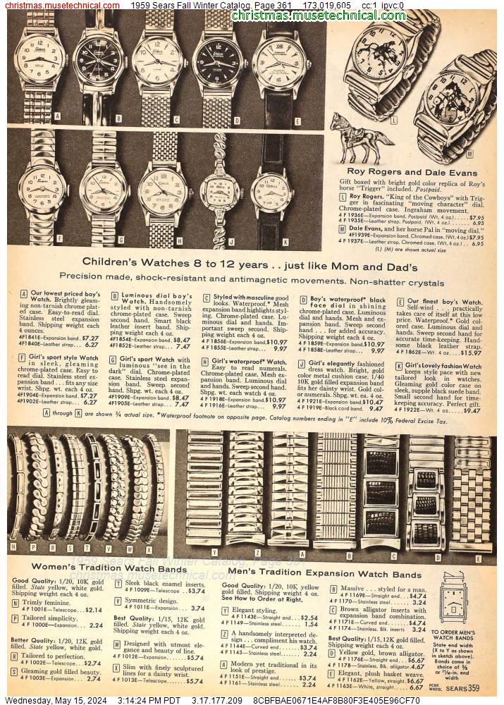 1959 Sears Fall Winter Catalog, Page 361