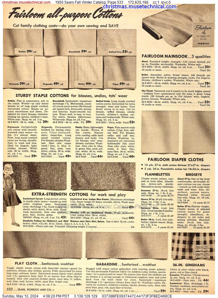 1950 Sears Fall Winter Catalog, Page 533