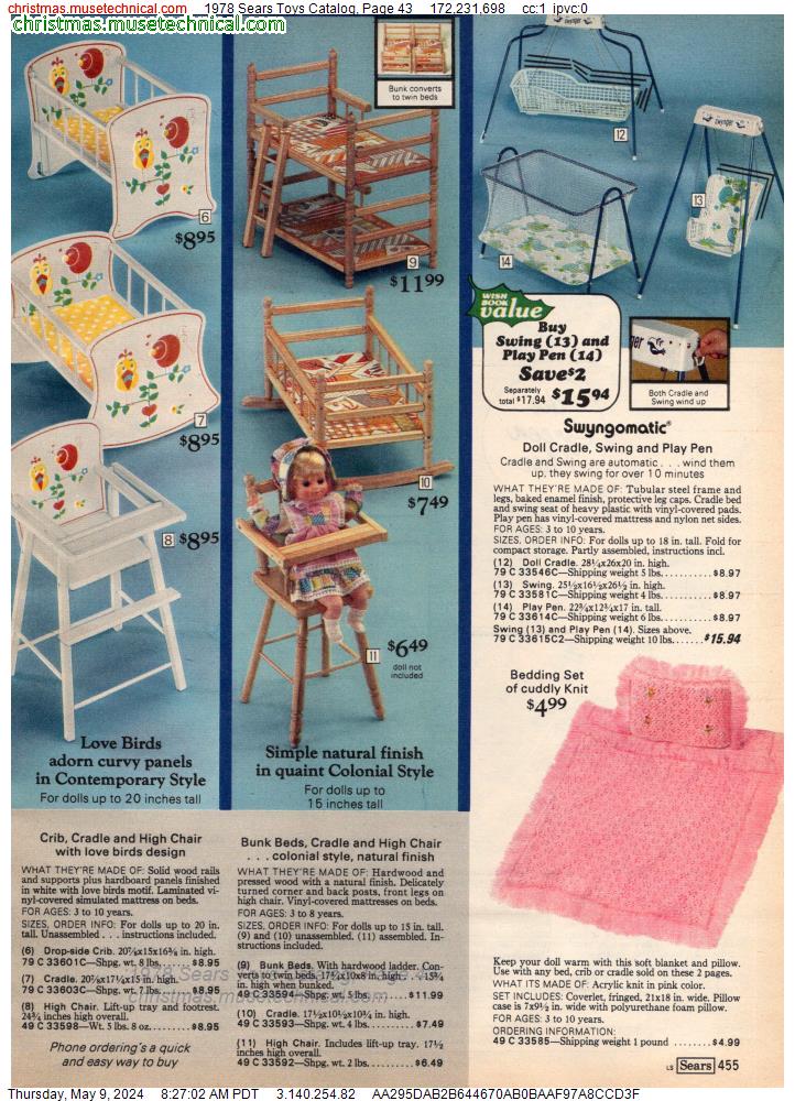 1978 Sears Toys Catalog, Page 43
