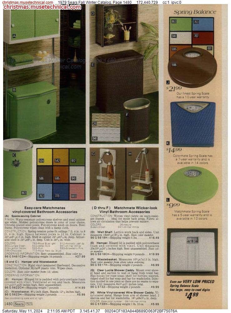 1979 Sears Fall Winter Catalog, Page 1480