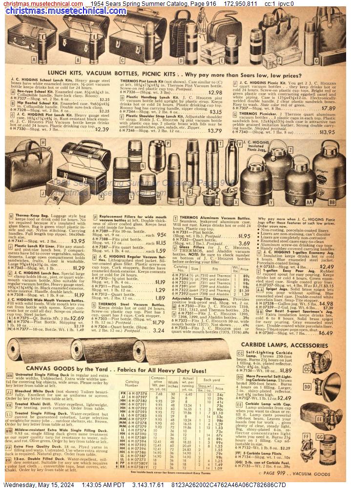 1954 Sears Spring Summer Catalog, Page 916
