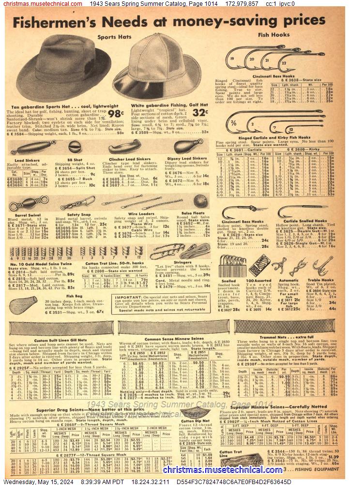 1943 Sears Spring Summer Catalog, Page 1014