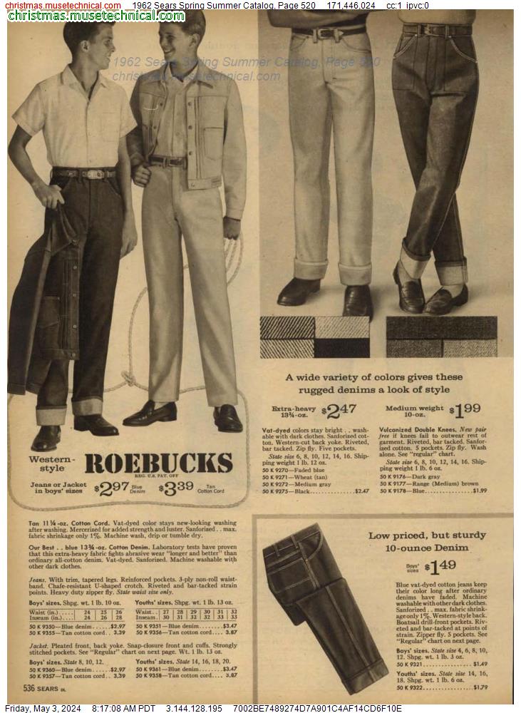 1962 Sears Spring Summer Catalog, Page 520