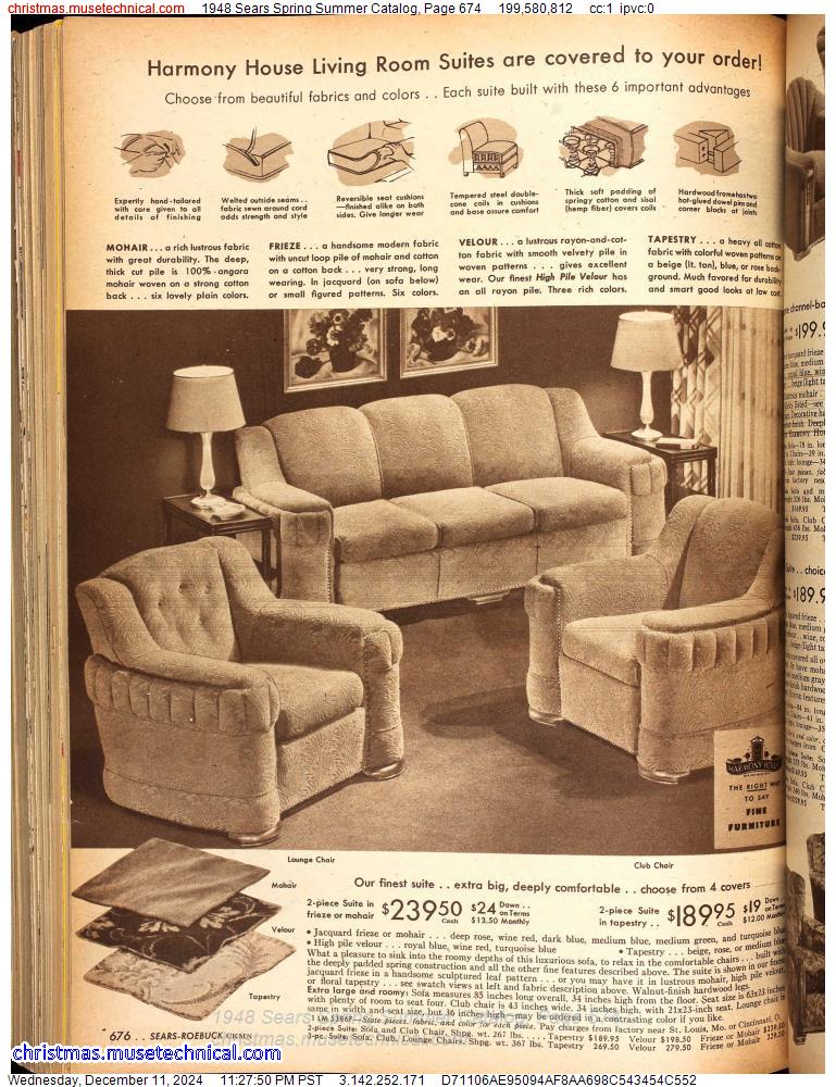 1948 Sears Spring Summer Catalog, Page 674