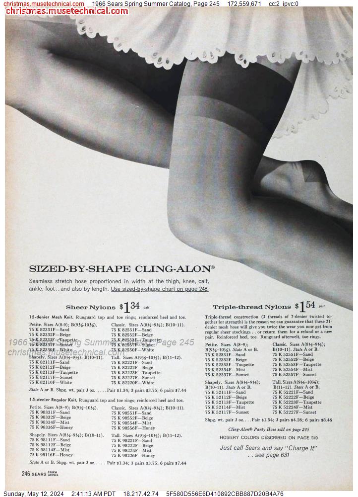 1966 Sears Spring Summer Catalog, Page 245