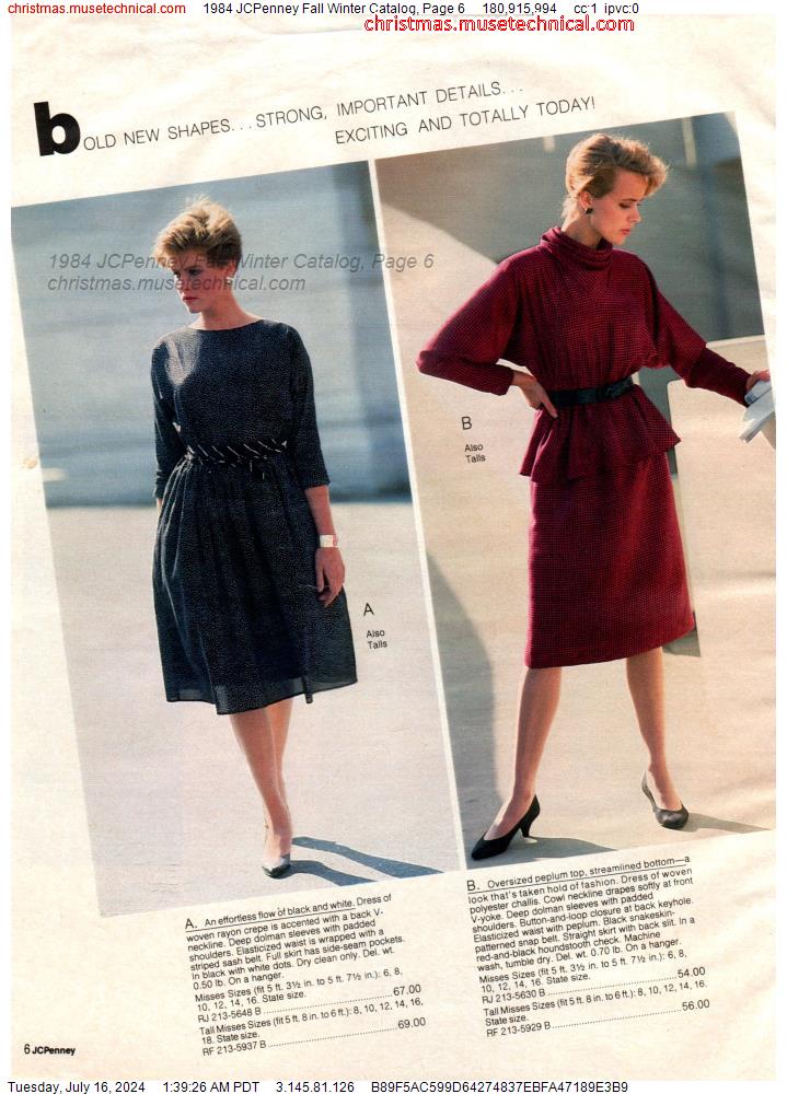 1984 JCPenney Fall Winter Catalog, Page 6