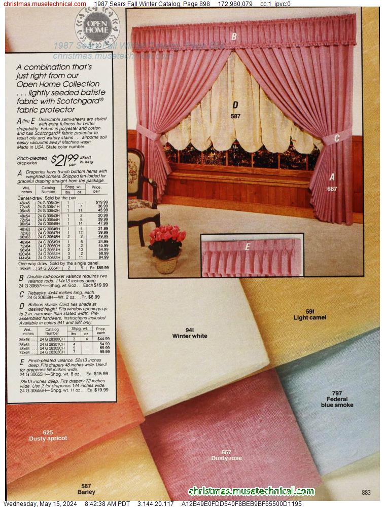 1987 Sears Fall Winter Catalog, Page 898