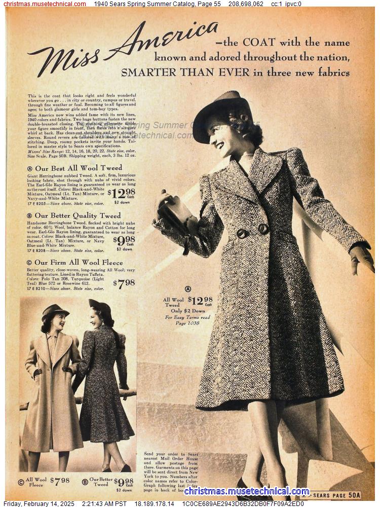 1940 Sears Spring Summer Catalog, Page 55