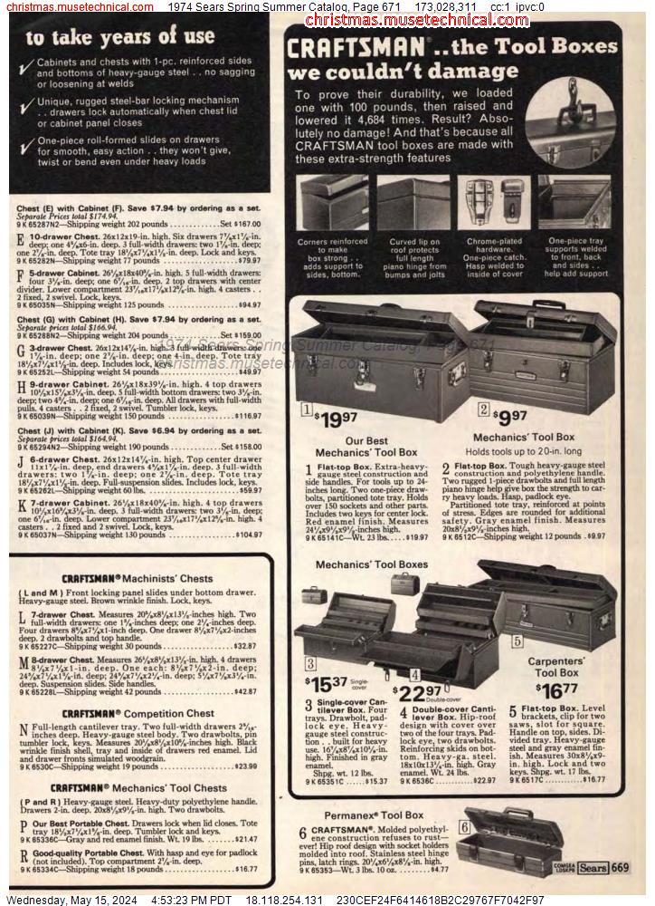 1974 Sears Spring Summer Catalog, Page 671