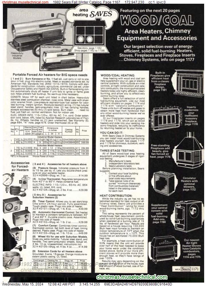 1982 Sears Fall Winter Catalog, Page 1167