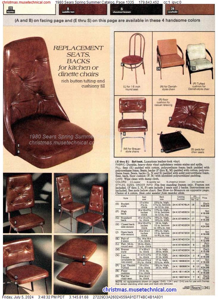 1980 Sears Spring Summer Catalog, Page 1335