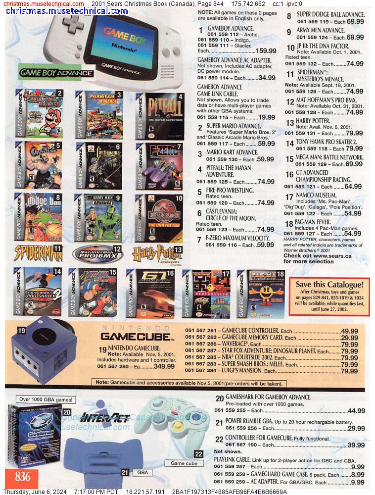 2001 Sears Christmas Book (Canada), Page 844