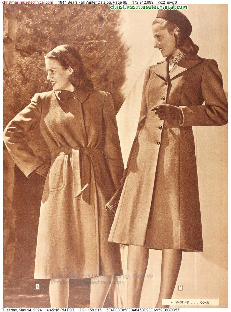 1944 Sears Fall Winter Catalog, Page 65