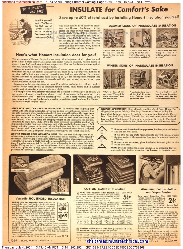 1954 Sears Spring Summer Catalog, Page 1070