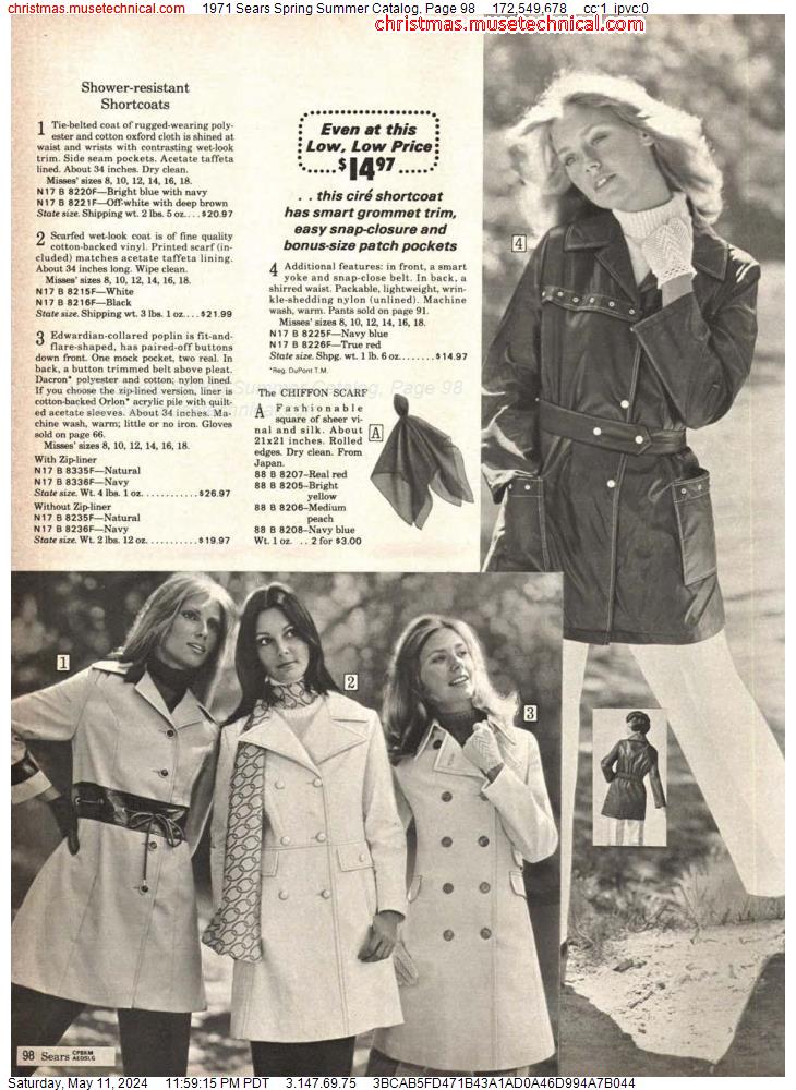 1971 Sears Spring Summer Catalog, Page 98