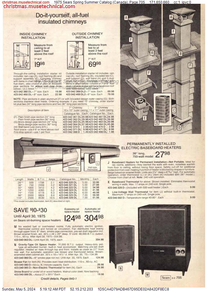 1975 Sears Spring Summer Catalog (Canada), Page 705