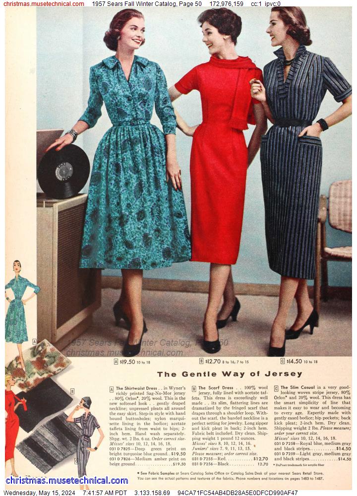 1957 Sears Fall Winter Catalog, Page 50