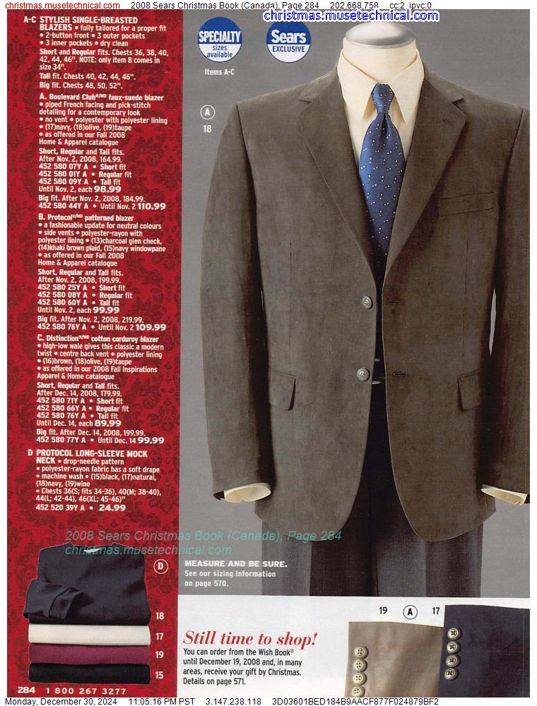 2008 Sears Christmas Book (Canada), Page 284