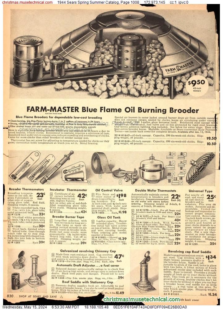 1944 Sears Spring Summer Catalog, Page 1008